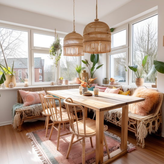 פינת אוכל | עיצוב בוהו שיק