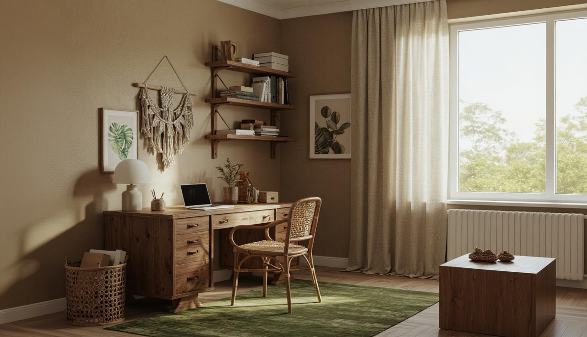 חדר עבודה | עיצוב בוהו שיק