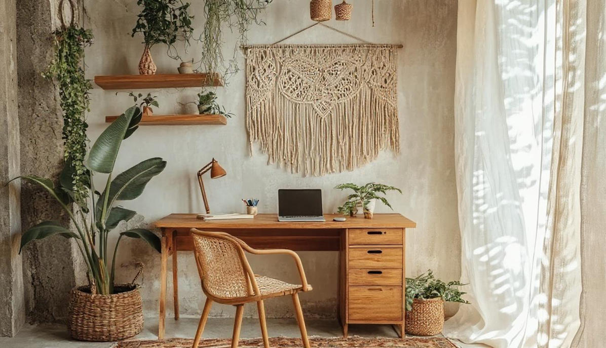 חדר עבודה | עיצוב בוהו שיק