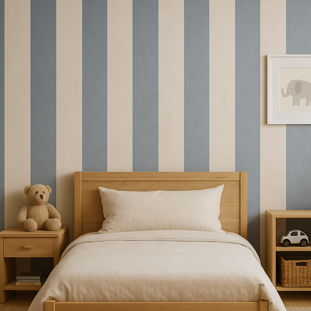 טכניקת צביעת פסים בחדר ילדים