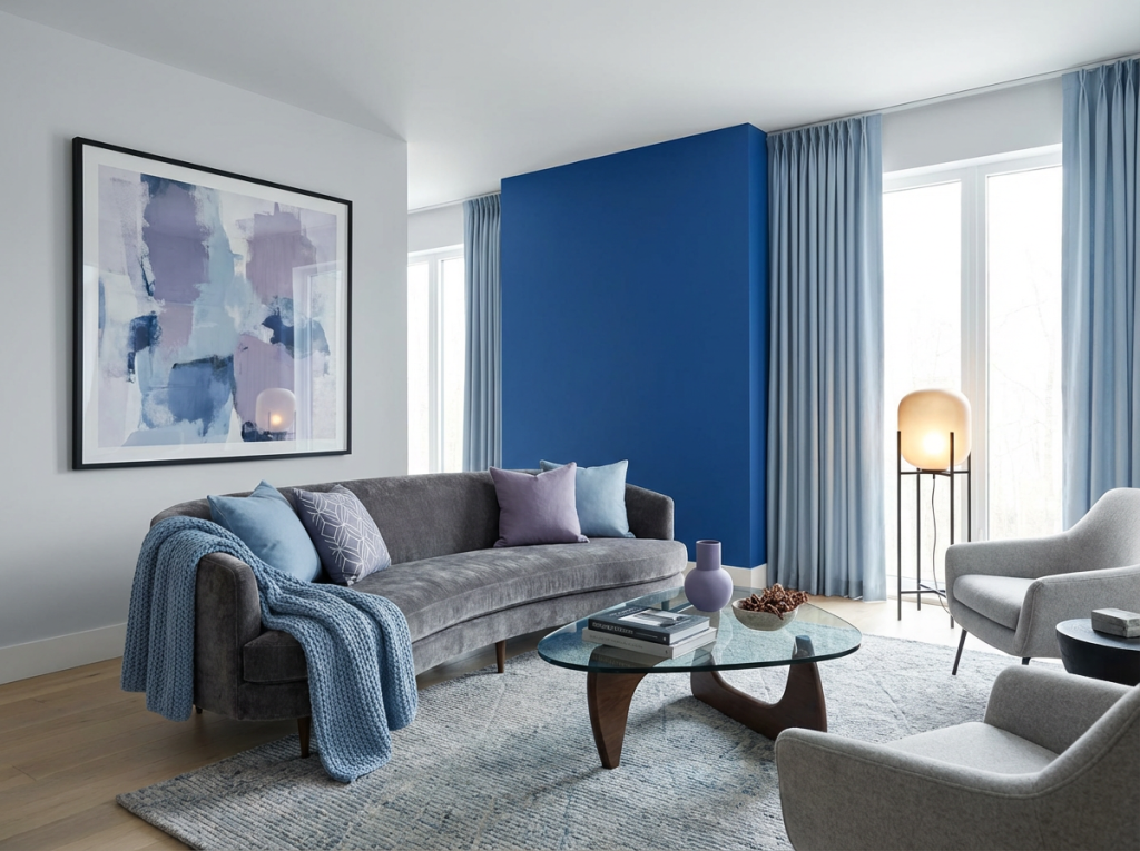 צבע :אקווניר EXTRA  גוון: צבע השנה של נירלט לשנת 2026 - Winter Air – NRC079  + Blue Rise IS 2026 