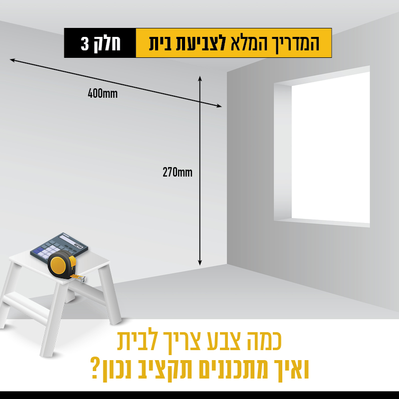 המדריך המלא לצביעת דירה שלב 3