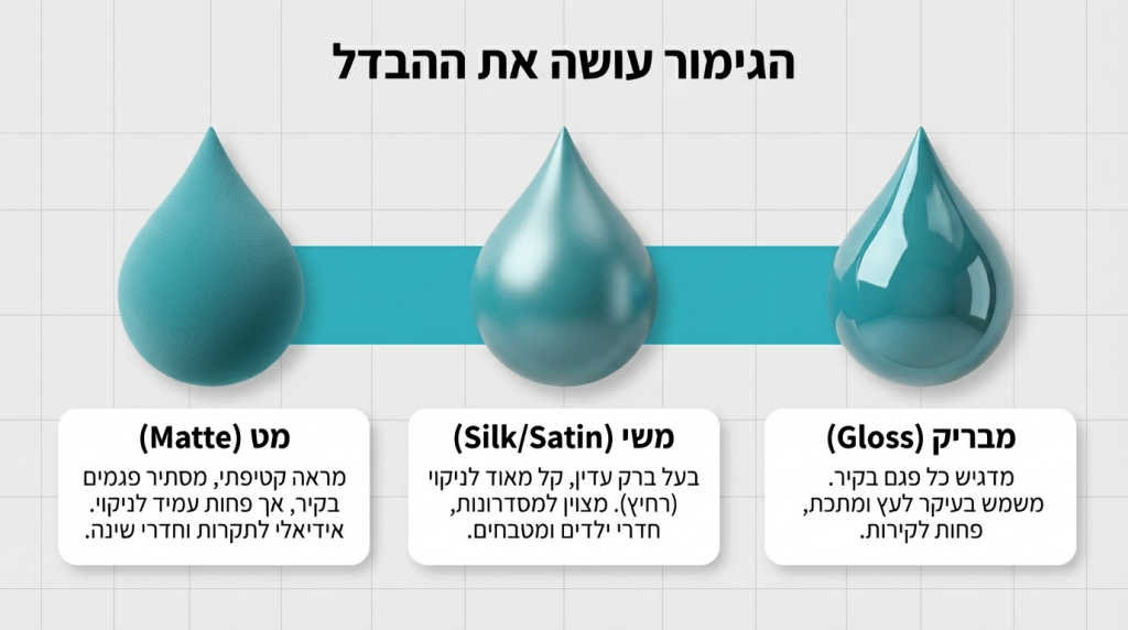 סוגי גימורים בצבע